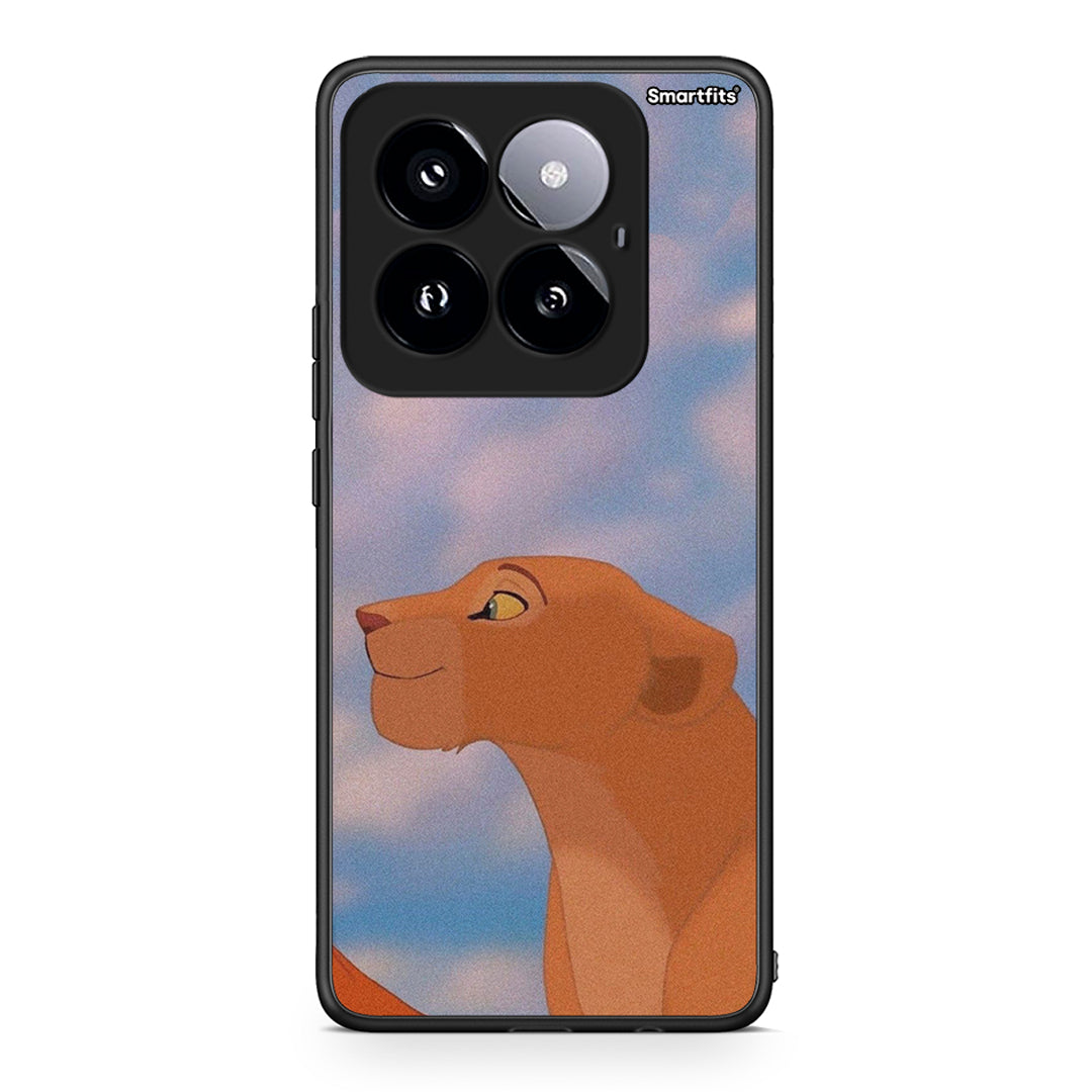 Xiaomi 14 Pro 5G Lion Love 2 Θήκη Αγίου Βαλεντίνου από τη Smartfits με σχέδιο στο πίσω μέρος και μαύρο περίβλημα | Smartphone case with colorful back and black bezels by Smartfits