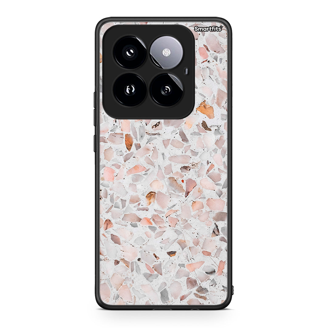 Xiaomi 14 Pro 5G Marble Terrazzo θήκη από τη Smartfits με σχέδιο στο πίσω μέρος και μαύρο περίβλημα | Smartphone case with colorful back and black bezels by Smartfits