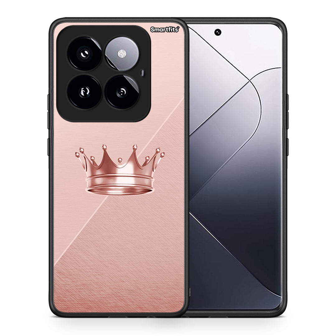 Θήκη Xiaomi 14 Pro 5G Crown Minimal από τη Smartfits με σχέδιο στο πίσω μέρος και μαύρο περίβλημα | Xiaomi 14 Pro 5G Crown Minimal case with colorful back and black bezels