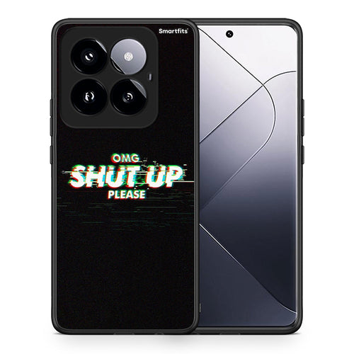 Θήκη Xiaomi 14 Pro 5G OMG ShutUp από τη Smartfits με σχέδιο στο πίσω μέρος και μαύρο περίβλημα | Xiaomi 14 Pro 5G OMG ShutUp case with colorful back and black bezels