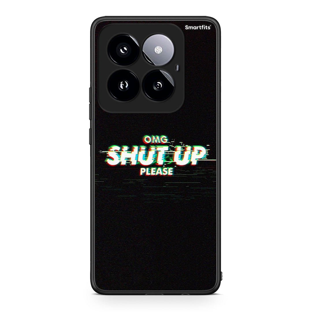 Xiaomi 14 Pro 5G OMG ShutUp θήκη από τη Smartfits με σχέδιο στο πίσω μέρος και μαύρο περίβλημα | Smartphone case with colorful back and black bezels by Smartfits