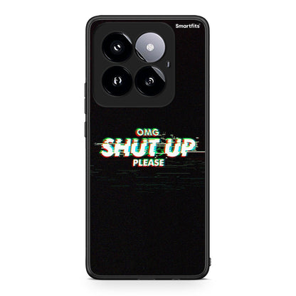 Xiaomi 14 Pro 5G OMG ShutUp θήκη από τη Smartfits με σχέδιο στο πίσω μέρος και μαύρο περίβλημα | Smartphone case with colorful back and black bezels by Smartfits