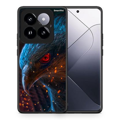 Θήκη Xiaomi 14 Pro 5G Eagle PopArt από τη Smartfits με σχέδιο στο πίσω μέρος και μαύρο περίβλημα | Xiaomi 14 Pro 5G Eagle PopArt case with colorful back and black bezels