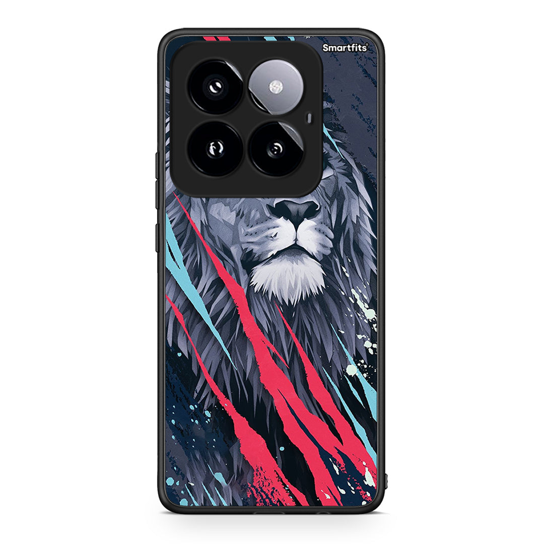 4 - Xiaomi 14 Pro 5G Lion Designer PopArt case, cover, bumper