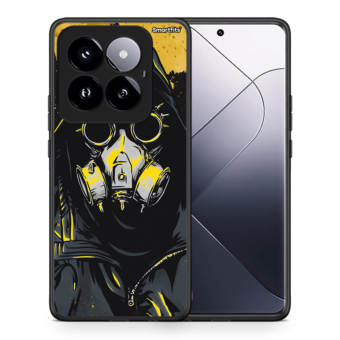Θήκη Xiaomi 14 Pro 5G Mask PopArt από τη Smartfits με σχέδιο στο πίσω μέρος και μαύρο περίβλημα | Xiaomi 14 Pro 5G Mask PopArt case with colorful back and black bezels