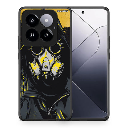 Θήκη Xiaomi 14 Pro 5G Mask PopArt από τη Smartfits με σχέδιο στο πίσω μέρος και μαύρο περίβλημα | Xiaomi 14 Pro 5G Mask PopArt case with colorful back and black bezels