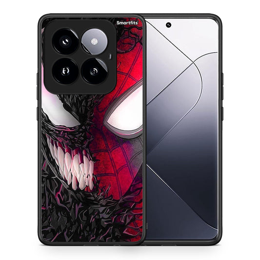 Θήκη Xiaomi 14 Pro 5G SpiderVenom PopArt από τη Smartfits με σχέδιο στο πίσω μέρος και μαύρο περίβλημα | Xiaomi 14 Pro 5G SpiderVenom PopArt case with colorful back and black bezels