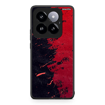 Xiaomi 14 Pro 5G Red Paint Θήκη Αγίου Βαλεντίνου από τη Smartfits με σχέδιο στο πίσω μέρος και μαύρο περίβλημα | Smartphone case with colorful back and black bezels by Smartfits