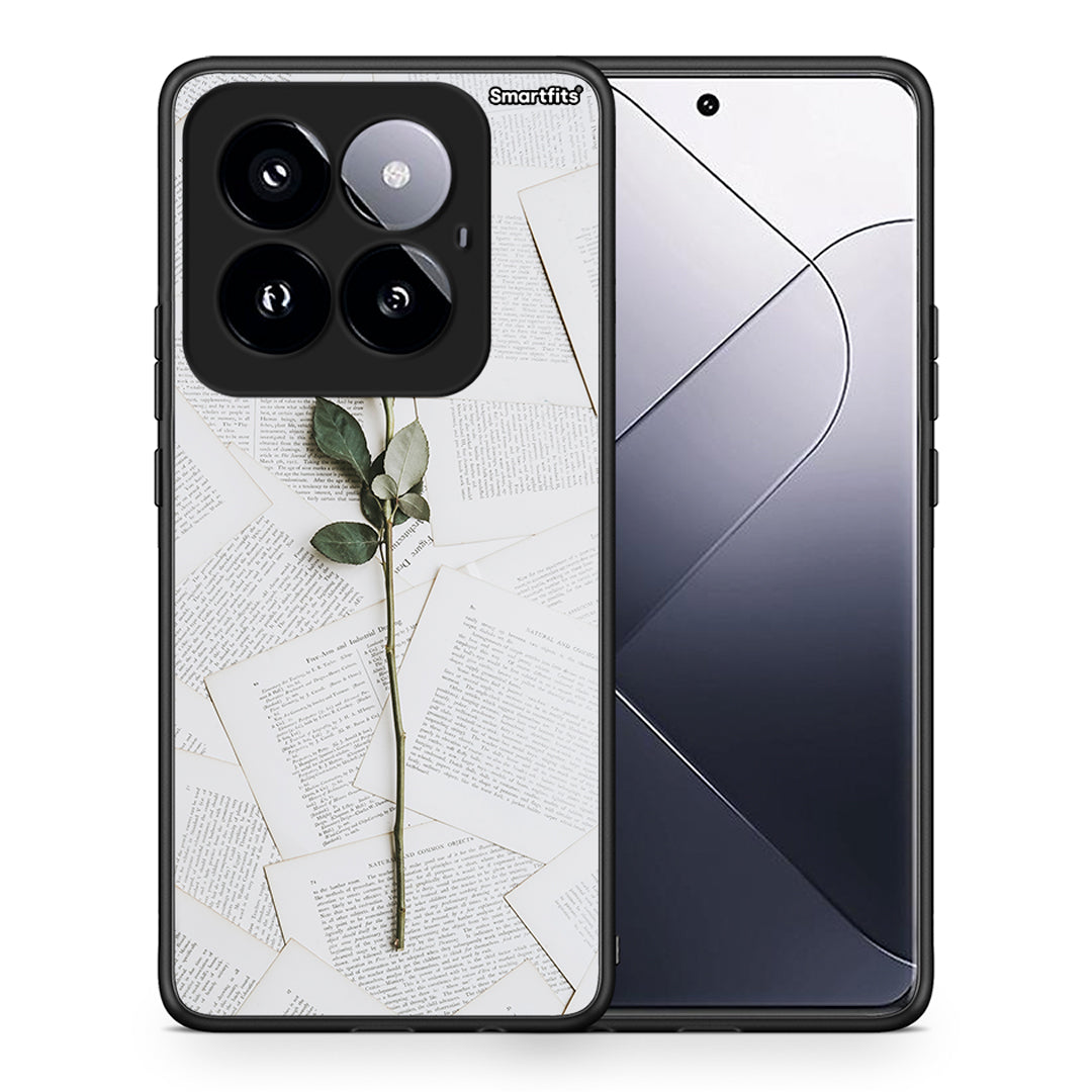 Θήκη Xiaomi 14 Pro 5G Red Rose από τη Smartfits με σχέδιο στο πίσω μέρος και μαύρο περίβλημα | Xiaomi 14 Pro 5G Red Rose case with colorful back and black bezels