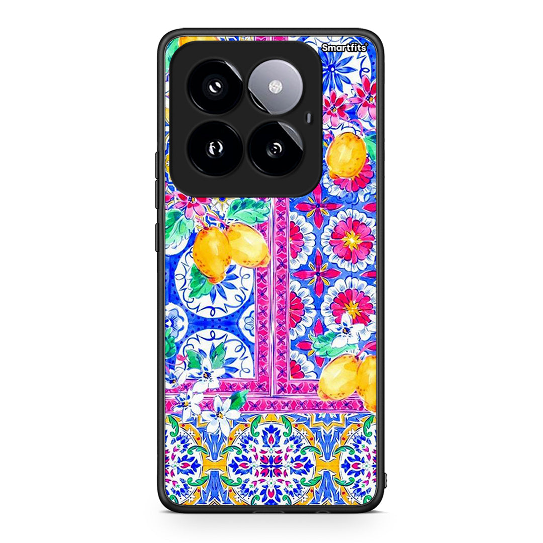 Xiaomi 14 Pro 5G Retro Spring θήκη από τη Smartfits με σχέδιο στο πίσω μέρος και μαύρο περίβλημα | Smartphone case with colorful back and black bezels by Smartfits