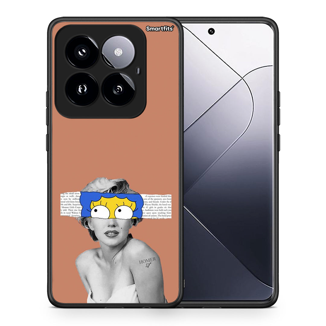 Θήκη Xiaomi 14 Pro 5G Sim Merilyn από τη Smartfits με σχέδιο στο πίσω μέρος και μαύρο περίβλημα | Xiaomi 14 Pro 5G Sim Merilyn case with colorful back and black bezels