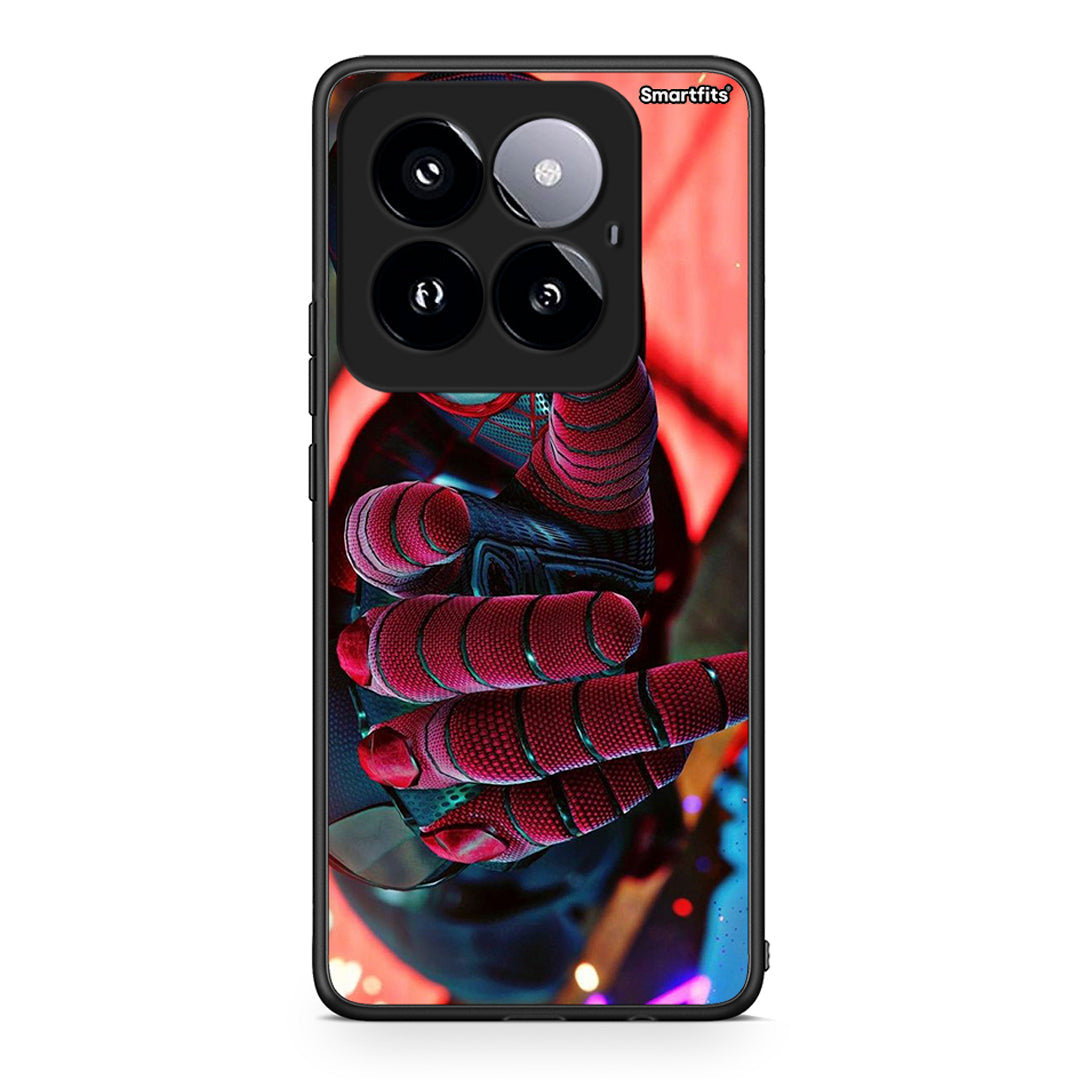 Xiaomi 14 Pro 5G Spider Hand Θήκη από τη Smartfits με σχέδιο στο πίσω μέρος και μαύρο περίβλημα | Smartphone case with colorful back and black bezels by Smartfits