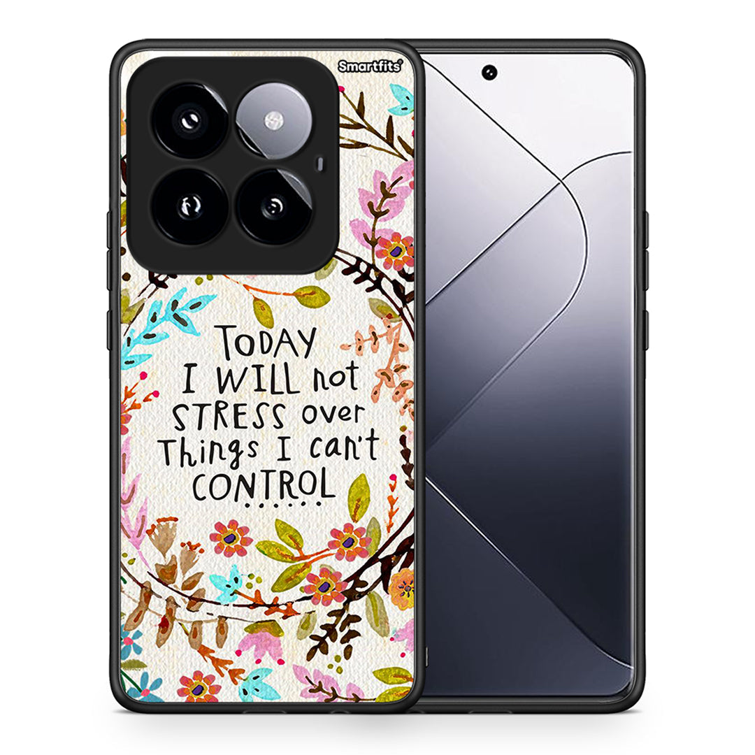 Θήκη Xiaomi 14 Pro 5G Stress Over από τη Smartfits με σχέδιο στο πίσω μέρος και μαύρο περίβλημα | Xiaomi 14 Pro 5G Stress Over case with colorful back and black bezels