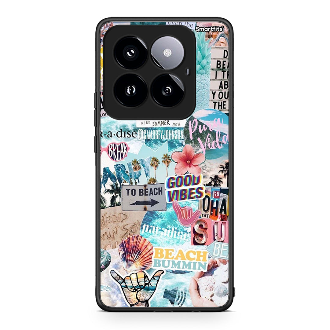 Xiaomi 14 Pro 5G Summer Vibes Θήκη από τη Smartfits με σχέδιο στο πίσω μέρος και μαύρο περίβλημα | Smartphone case with colorful back and black bezels by Smartfits