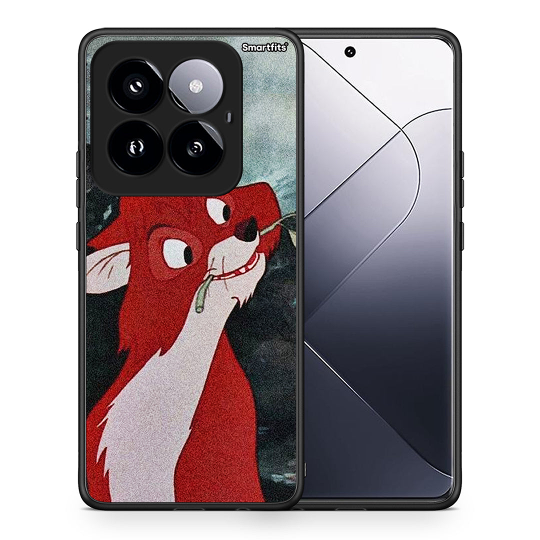 Θήκη Xiaomi 14 Pro 5G Tod And Vixey Love 1 από τη Smartfits με σχέδιο στο πίσω μέρος και μαύρο περίβλημα | Xiaomi 14 Pro 5G Tod And Vixey Love 1 case with colorful back and black bezels