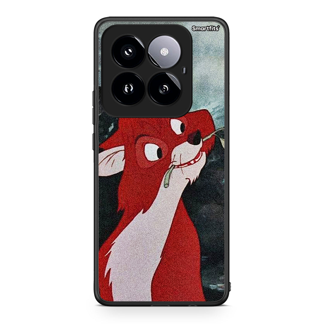 Xiaomi 14 Pro 5G Tod And Vixey Love 1 θήκη από τη Smartfits με σχέδιο στο πίσω μέρος και μαύρο περίβλημα | Smartphone case with colorful back and black bezels by Smartfits