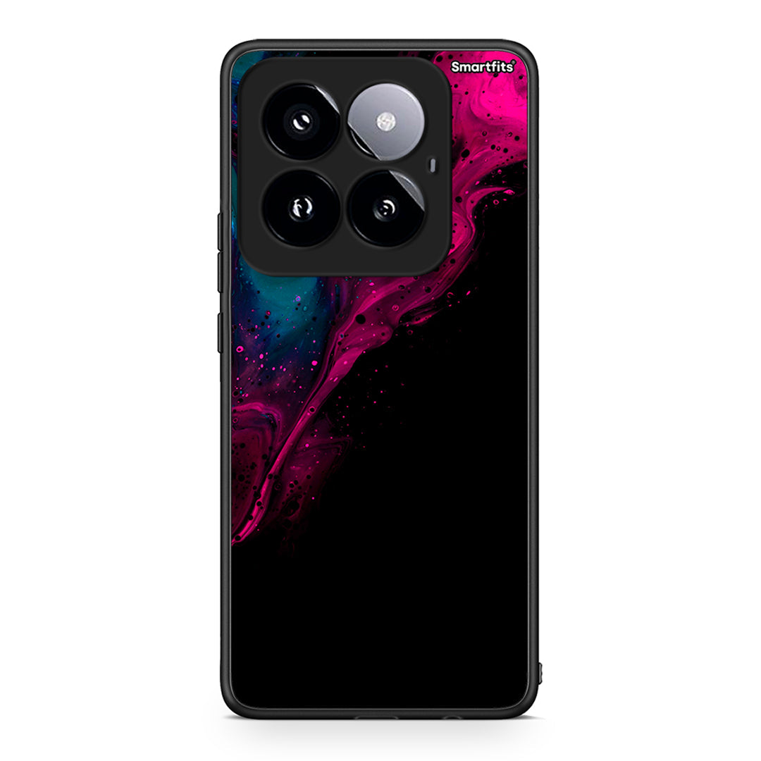 4 - Xiaomi 14 Pro 5G Pink Black Watercolor case, cover, bumper