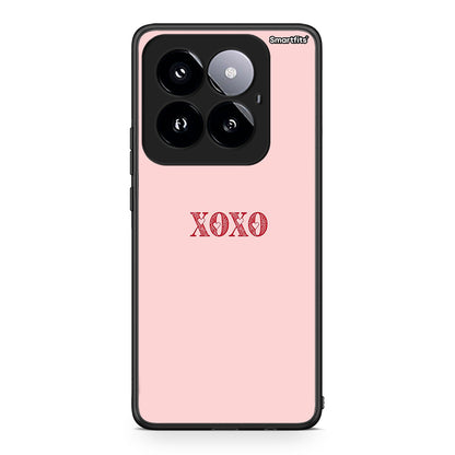 Xiaomi 14 Pro 5G XOXO Love θήκη από τη Smartfits με σχέδιο στο πίσω μέρος και μαύρο περίβλημα | Smartphone case with colorful back and black bezels by Smartfits