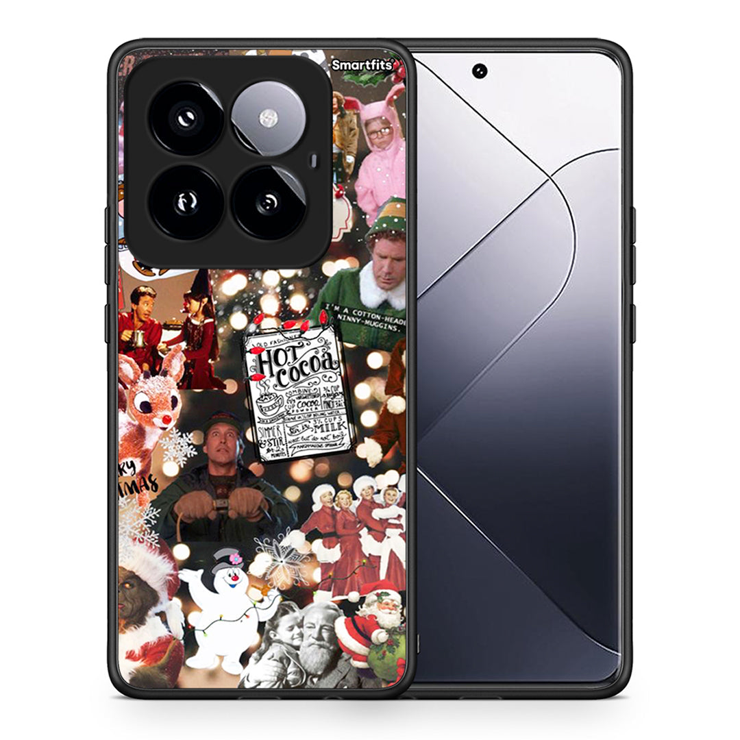 Θήκη Xiaomi 14 Pro 5G Xmas Movies από τη Smartfits με σχέδιο στο πίσω μέρος και μαύρο περίβλημα | Xiaomi 14 Pro 5G Xmas Movies case with colorful back and black bezels