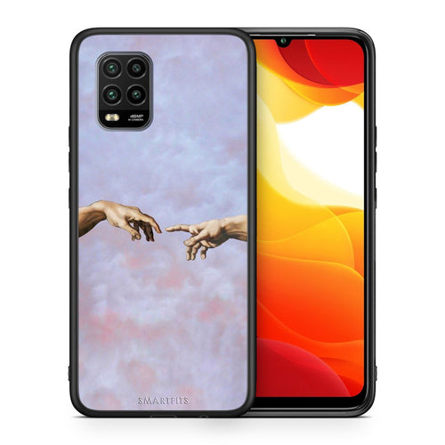 Θήκη Xiaomi Mi 10 Lite Adam Hand από τη Smartfits με σχέδιο στο πίσω μέρος και μαύρο περίβλημα | Xiaomi Mi 10 Lite Adam Hand case with colorful back and black bezels