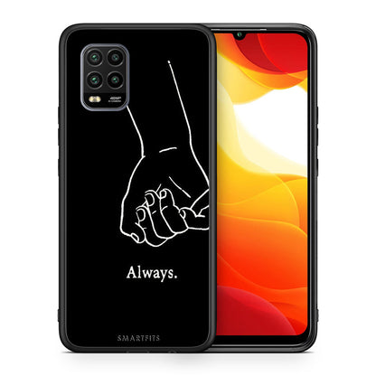 Θήκη Αγίου Βαλεντίνου Xiaomi Mi 10 Lite Always & Forever 1 από τη Smartfits με σχέδιο στο πίσω μέρος και μαύρο περίβλημα | Xiaomi Mi 10 Lite Always & Forever 1 case with colorful back and black bezels