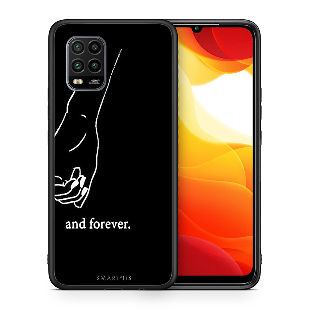 Θήκη Αγίου Βαλεντίνου Xiaomi Mi 10 Lite Always & Forever 2 από τη Smartfits με σχέδιο στο πίσω μέρος και μαύρο περίβλημα | Xiaomi Mi 10 Lite Always & Forever 2 case with colorful back and black bezels