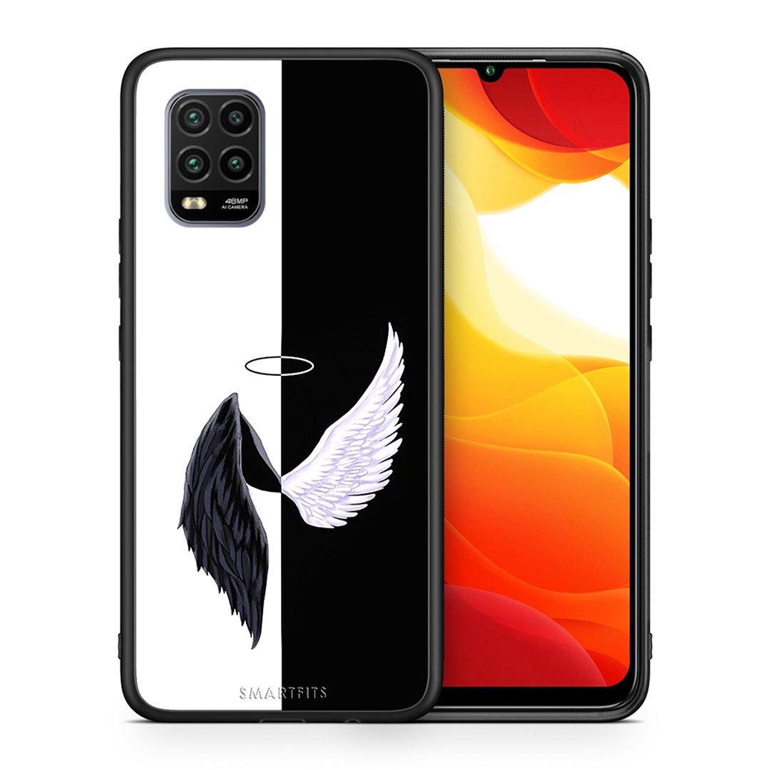 Θήκη Xiaomi Mi 10 Lite Angels Demons από τη Smartfits με σχέδιο στο πίσω μέρος και μαύρο περίβλημα | Xiaomi Mi 10 Lite Angels Demons case with colorful back and black bezels