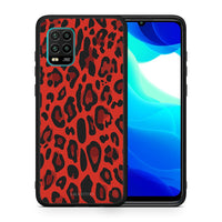 Thumbnail for Θήκη Xiaomi Mi 10 Lite Red Leopard Animal από τη Smartfits με σχέδιο στο πίσω μέρος και μαύρο περίβλημα | Xiaomi Mi 10 Lite Red Leopard Animal case with colorful back and black bezels