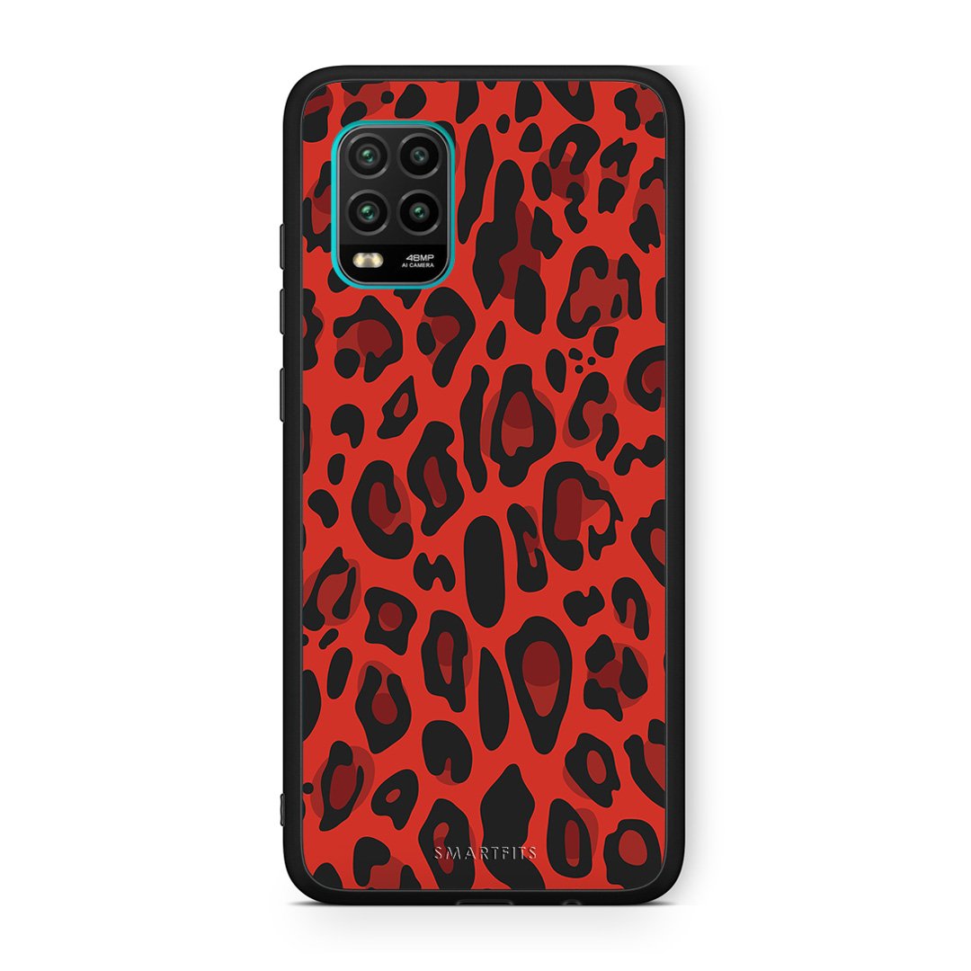 4 - Xiaomi Mi 10 Lite Red Leopard Animal case, cover, bumper