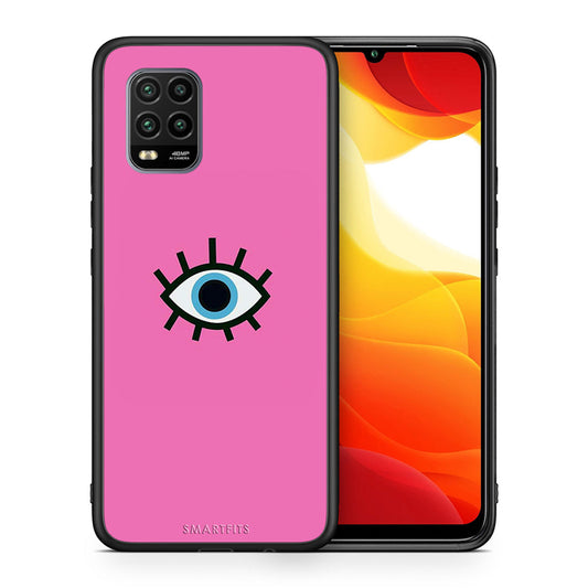 Θήκη Xiaomi Mi 10 Lite Blue Eye Pink από τη Smartfits με σχέδιο στο πίσω μέρος και μαύρο περίβλημα | Xiaomi Mi 10 Lite Blue Eye Pink case with colorful back and black bezels
