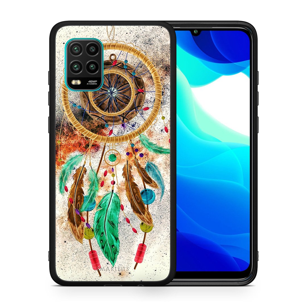 Θήκη Xiaomi Mi 10 Lite DreamCatcher Boho από τη Smartfits με σχέδιο στο πίσω μέρος και μαύρο περίβλημα | Xiaomi Mi 10 Lite DreamCatcher Boho case with colorful back and black bezels