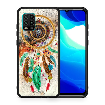 Θήκη Xiaomi Mi 10 Lite DreamCatcher Boho από τη Smartfits με σχέδιο στο πίσω μέρος και μαύρο περίβλημα | Xiaomi Mi 10 Lite DreamCatcher Boho case with colorful back and black bezels