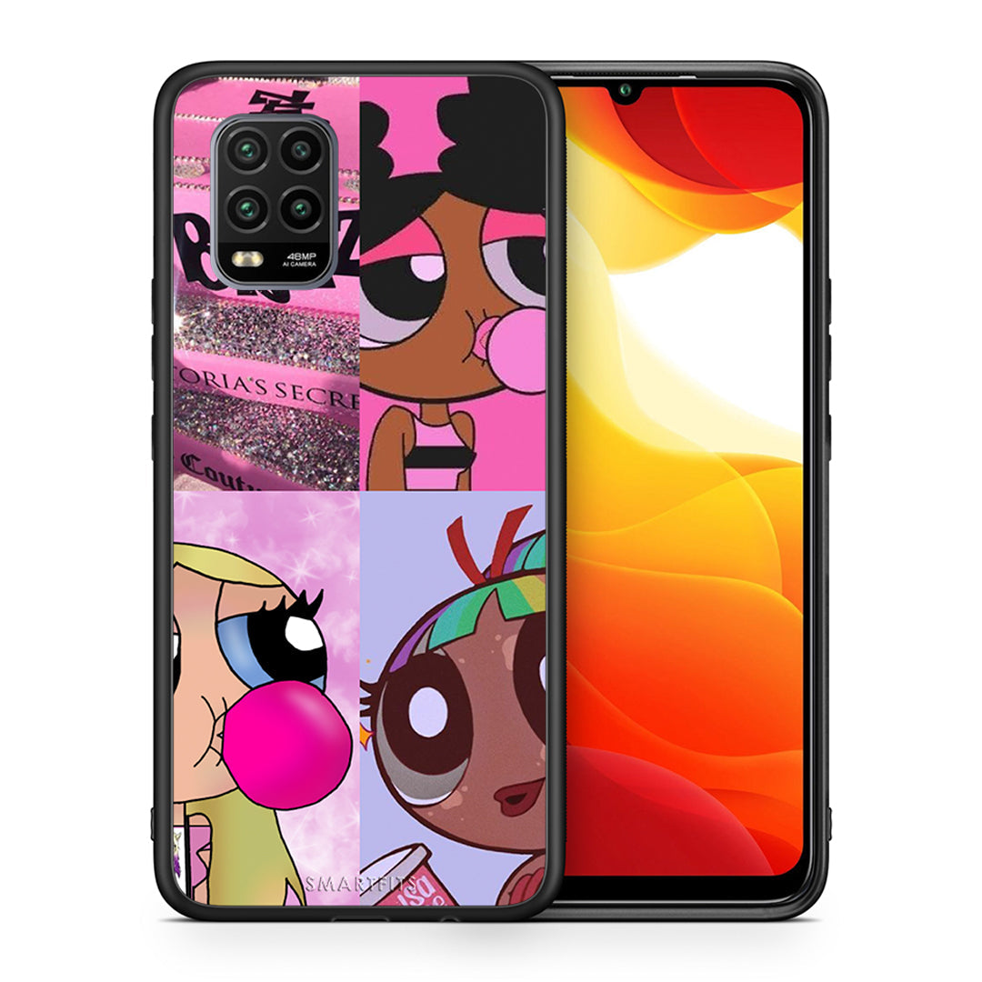 Θήκη Αγίου Βαλεντίνου Xiaomi Mi 10 Lite Bubble Girls από τη Smartfits με σχέδιο στο πίσω μέρος και μαύρο περίβλημα | Xiaomi Mi 10 Lite Bubble Girls case with colorful back and black bezels