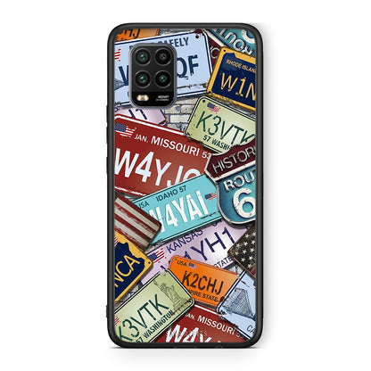 Xiaomi Mi 10 Lite Car Plates θήκη από τη Smartfits με σχέδιο στο πίσω μέρος και μαύρο περίβλημα | Smartphone case with colorful back and black bezels by Smartfits