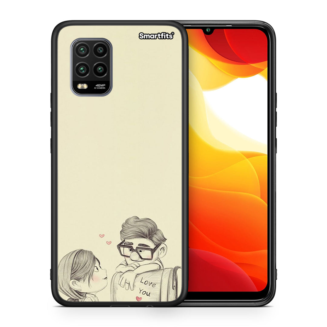 Θήκη Xiaomi Mi 10 Lite Carl And Ellie από τη Smartfits με σχέδιο στο πίσω μέρος και μαύρο περίβλημα | Xiaomi Mi 10 Lite Carl And Ellie case with colorful back and black bezels