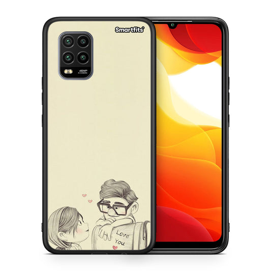 Θήκη Xiaomi Mi 10 Lite Carl And Ellie από τη Smartfits με σχέδιο στο πίσω μέρος και μαύρο περίβλημα | Xiaomi Mi 10 Lite Carl And Ellie case with colorful back and black bezels