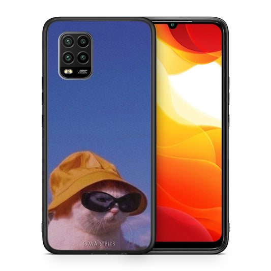 Θήκη Xiaomi Mi 10 Lite Cat Diva από τη Smartfits με σχέδιο στο πίσω μέρος και μαύρο περίβλημα | Xiaomi Mi 10 Lite Cat Diva case with colorful back and black bezels