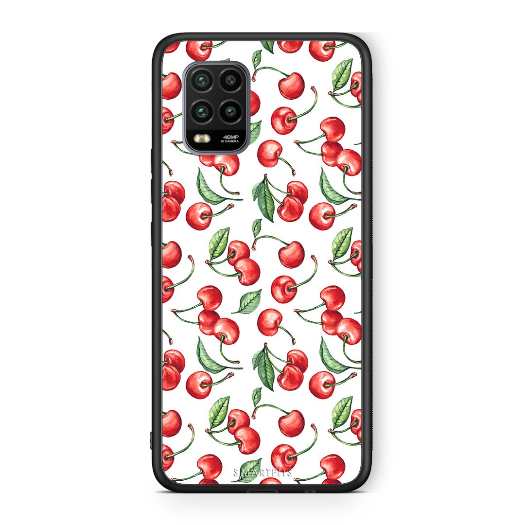 Xiaomi Mi 10 Lite Cherry Summer θήκη από τη Smartfits με σχέδιο στο πίσω μέρος και μαύρο περίβλημα | Smartphone case with colorful back and black bezels by Smartfits