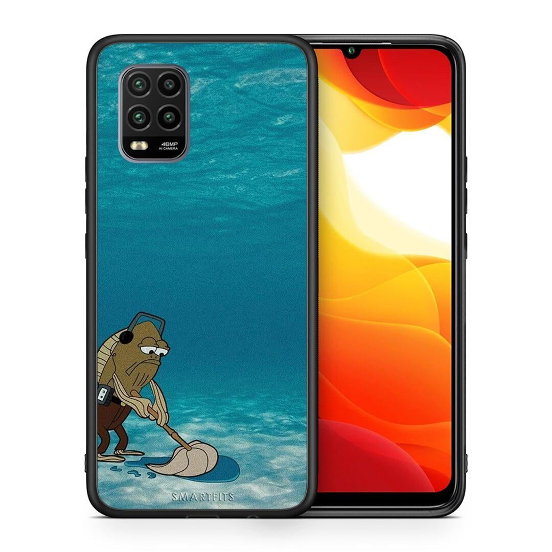 Θήκη Xiaomi Mi 10 Lite Clean The Ocean από τη Smartfits με σχέδιο στο πίσω μέρος και μαύρο περίβλημα | Xiaomi Mi 10 Lite Clean The Ocean case with colorful back and black bezels