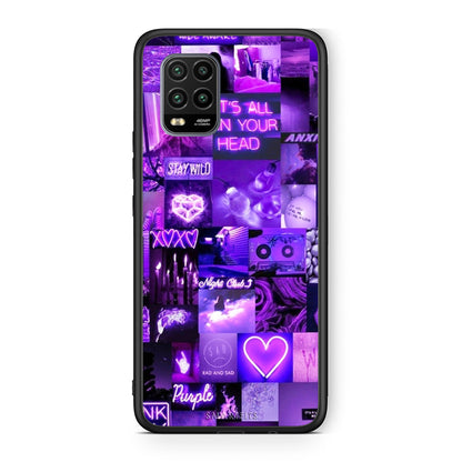 Xiaomi Mi 10 Lite Collage Stay Wild Θήκη Αγίου Βαλεντίνου από τη Smartfits με σχέδιο στο πίσω μέρος και μαύρο περίβλημα | Smartphone case with colorful back and black bezels by Smartfits