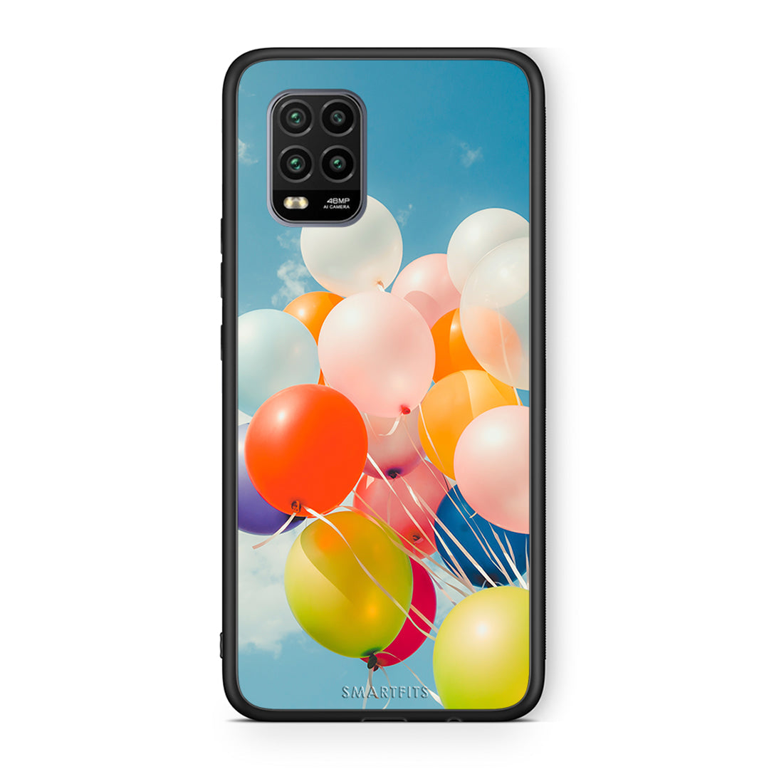 Xiaomi Mi 10 Lite Colorful Balloons θήκη από τη Smartfits με σχέδιο στο πίσω μέρος και μαύρο περίβλημα | Smartphone case with colorful back and black bezels by Smartfits