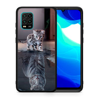 Thumbnail for Θήκη Xiaomi Mi 10 Lite Tiger Cute από τη Smartfits με σχέδιο στο πίσω μέρος και μαύρο περίβλημα | Xiaomi Mi 10 Lite Tiger Cute case with colorful back and black bezels