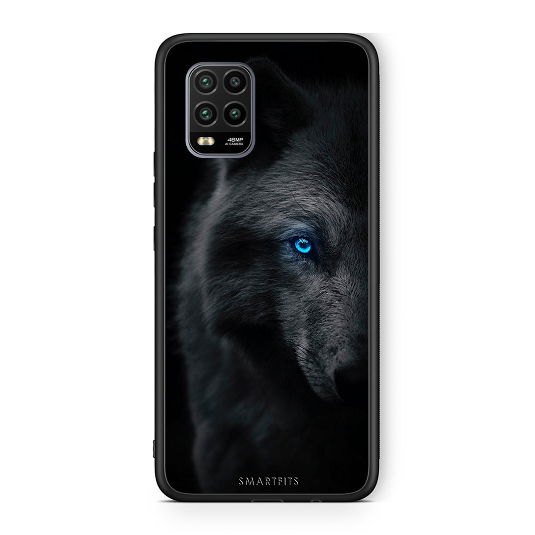 Xiaomi Mi 10 Lite Dark Wolf θήκη από τη Smartfits με σχέδιο στο πίσω μέρος και μαύρο περίβλημα | Smartphone case with colorful back and black bezels by Smartfits