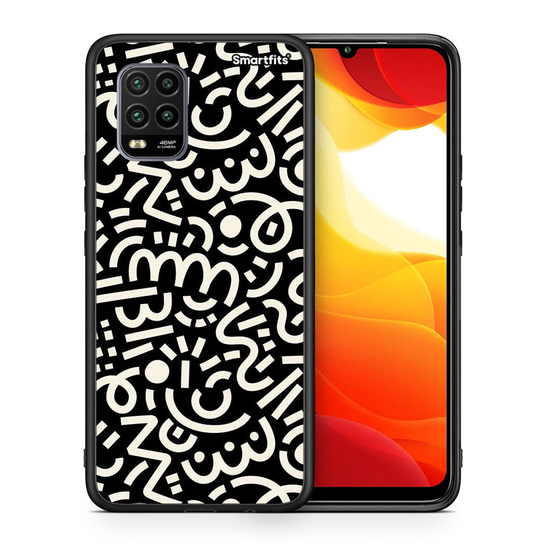 Θήκη Xiaomi Mi 10 Lite Doodle Art από τη Smartfits με σχέδιο στο πίσω μέρος και μαύρο περίβλημα | Xiaomi Mi 10 Lite Doodle Art case with colorful back and black bezels