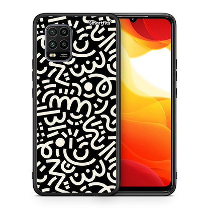 Θήκη Xiaomi Mi 10 Lite Doodle Art από τη Smartfits με σχέδιο στο πίσω μέρος και μαύρο περίβλημα | Xiaomi Mi 10 Lite Doodle Art case with colorful back and black bezels