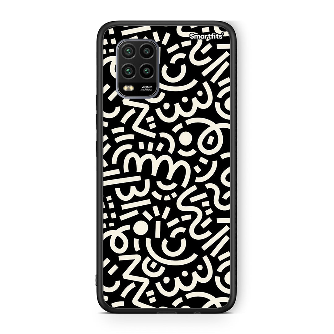 Xiaomi Mi 10 Lite Doodle Art Θήκη από τη Smartfits με σχέδιο στο πίσω μέρος και μαύρο περίβλημα | Smartphone case with colorful back and black bezels by Smartfits