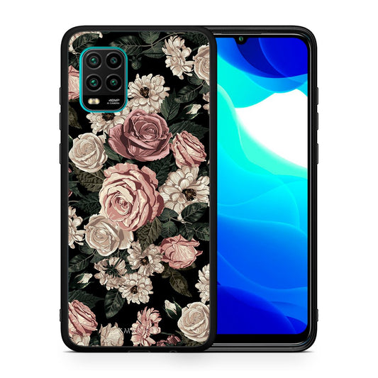Θήκη Xiaomi Mi 10 Lite Wild Roses Flower από τη Smartfits με σχέδιο στο πίσω μέρος και μαύρο περίβλημα | Xiaomi Mi 10 Lite Wild Roses Flower case with colorful back and black bezels