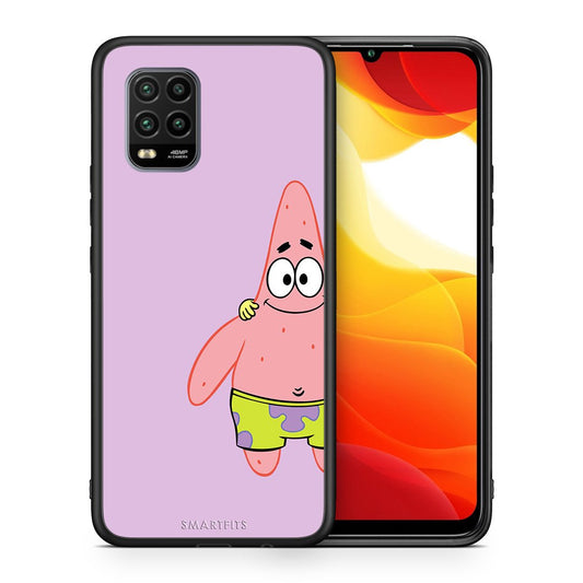 Θήκη Xiaomi Mi 10 Lite  Friends Patrick από τη Smartfits με σχέδιο στο πίσω μέρος και μαύρο περίβλημα | Xiaomi Mi 10 Lite  Friends Patrick case with colorful back and black bezels
