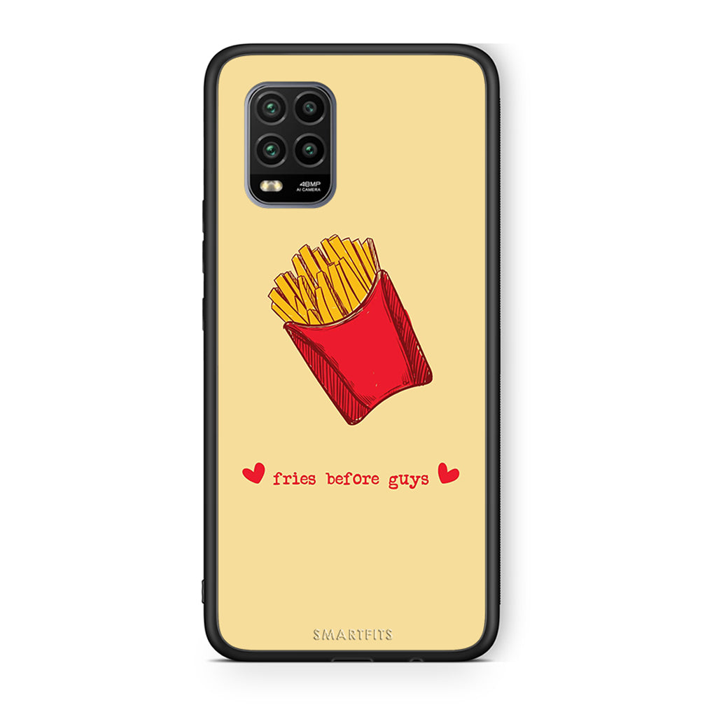 Xiaomi Mi 10 Lite Fries Before Guys Θήκη Αγίου Βαλεντίνου από τη Smartfits με σχέδιο στο πίσω μέρος και μαύρο περίβλημα | Smartphone case with colorful back and black bezels by Smartfits