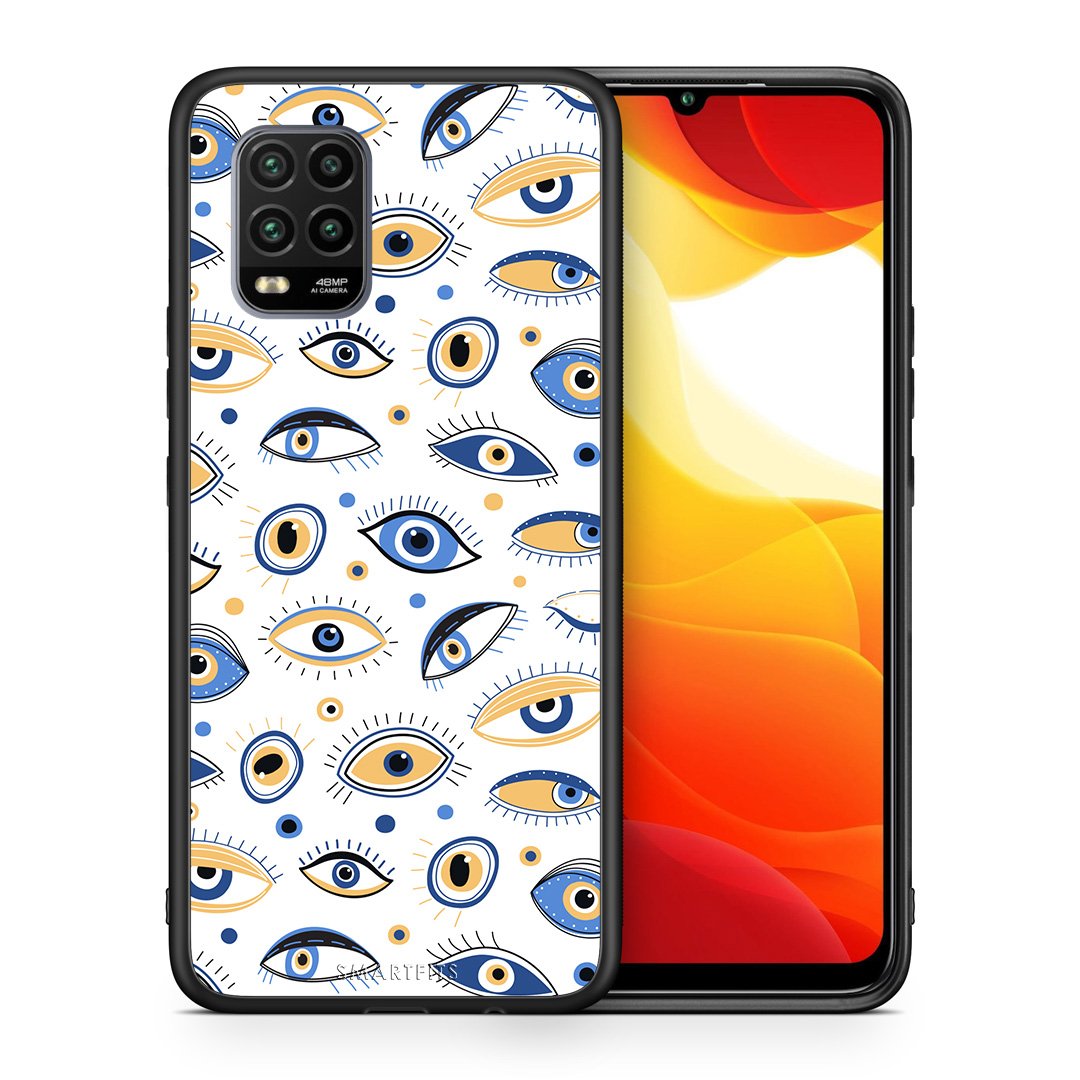 Θήκη Xiaomi Mi 10 Lite Ftou Ftou από τη Smartfits με σχέδιο στο πίσω μέρος και μαύρο περίβλημα | Xiaomi Mi 10 Lite Ftou Ftou case with colorful back and black bezels
